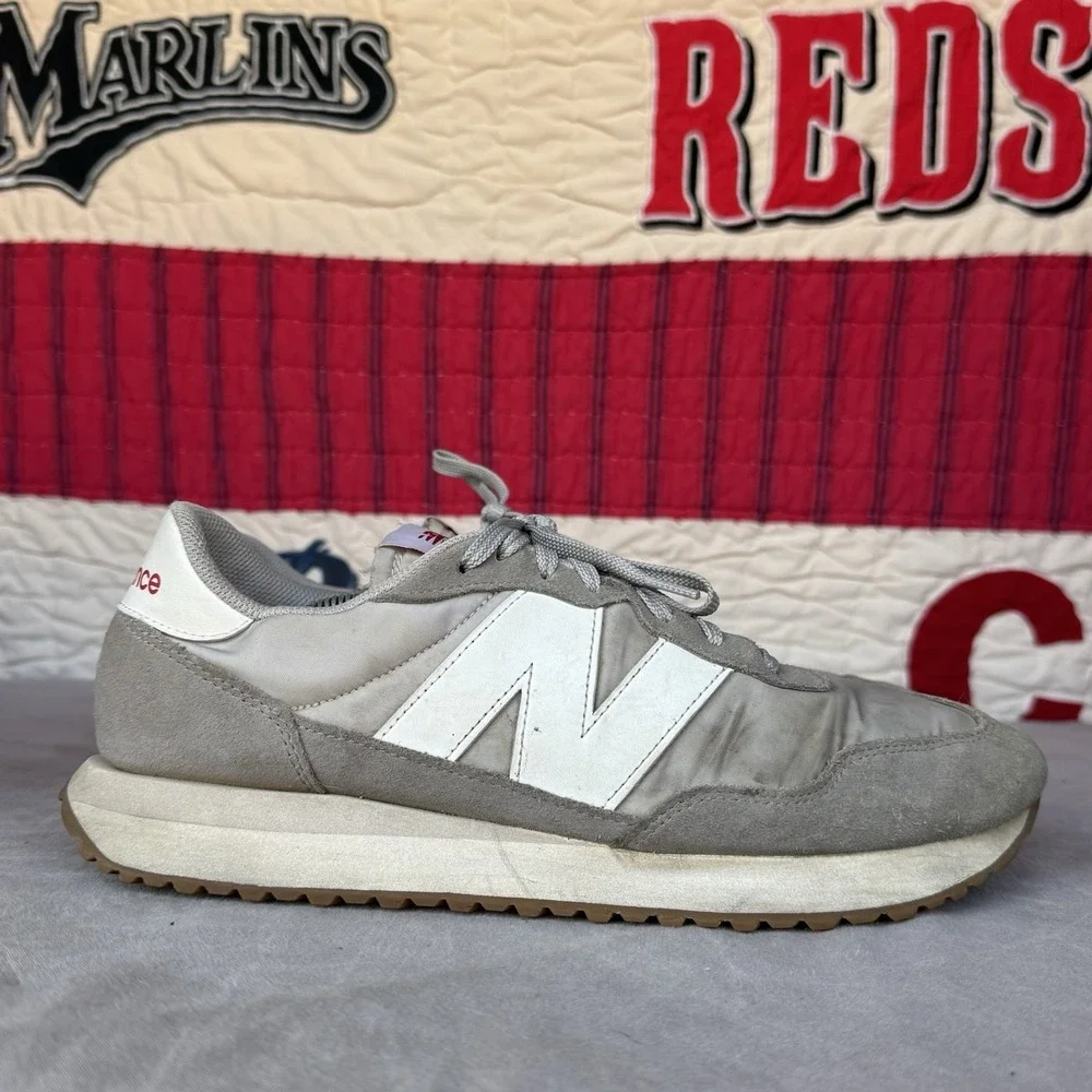 Size 12 - New Balance Shoes Men 237 V1 Marblehead MS237GE Grey/White‎
